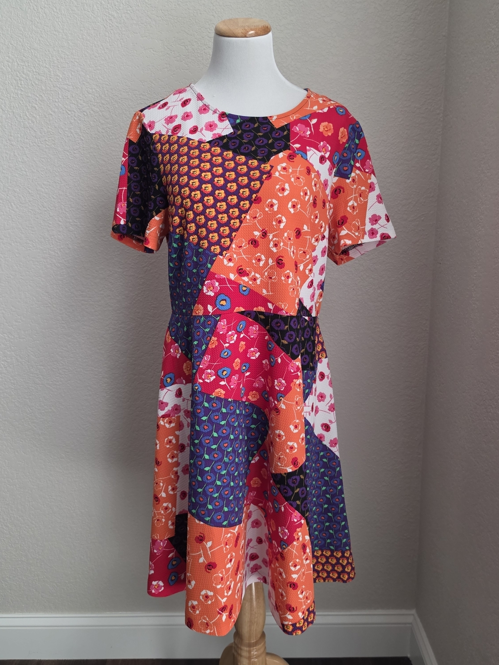 Patchwork Floral Dress